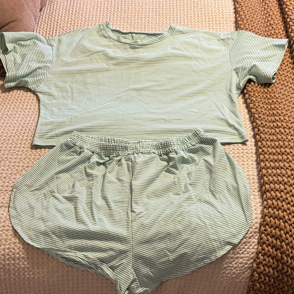 Striped Green Sleepwear Set